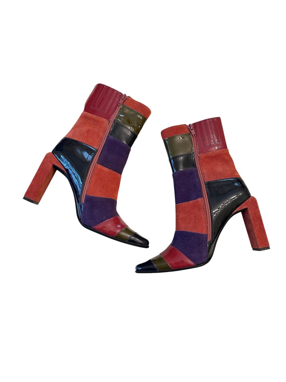 Jeffrey Campbell Anthropologie Lightspeed patchwork boots size 7 - Picture 2 of 11